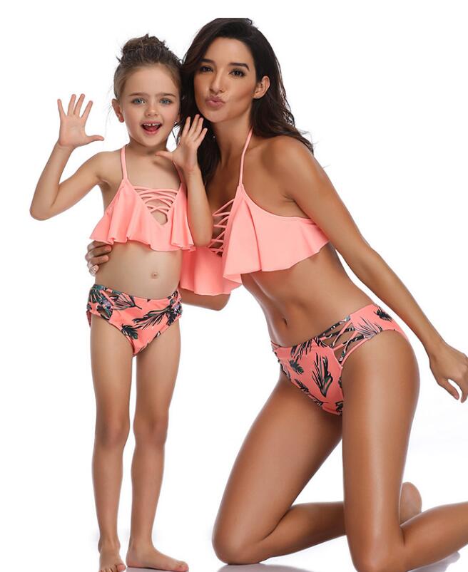 F4816-1 mother daughter swimsuits matching